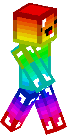 Rainbow Pig Skin For Minecraft